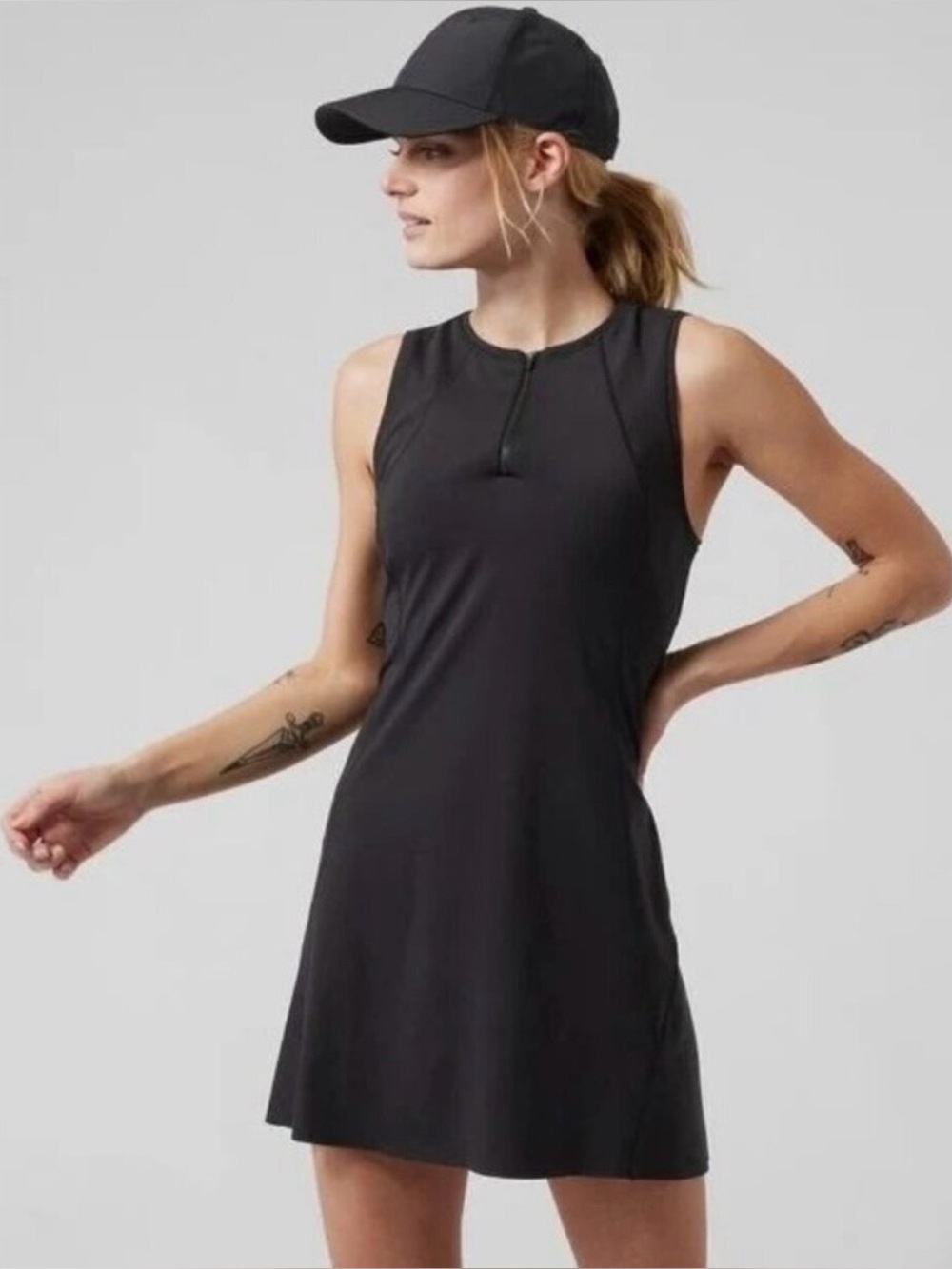 Athleta Ace Tennis Golf Pickleball 1/4 Zip Sleeveless Dress Size 1X Activewear